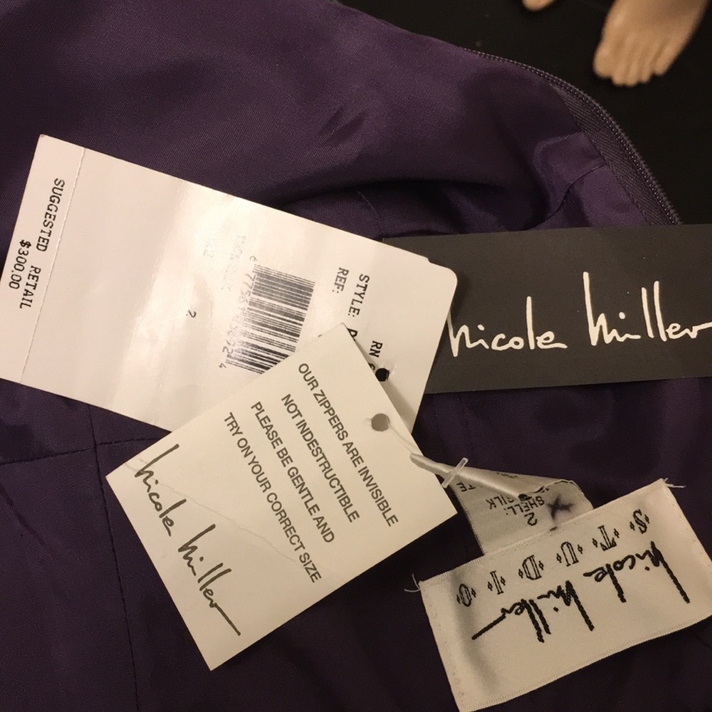 NWT Nicole Miller Silk Spaghetti Dress. - Picture 7 of 8